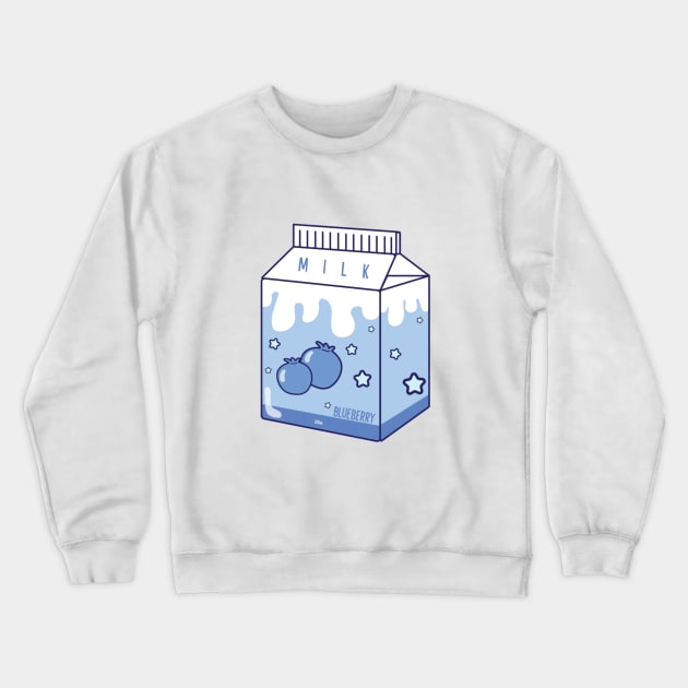 Japanese aesthetics kawaii blueberry milk Crewneck Sweatshirt by Japanese Designs